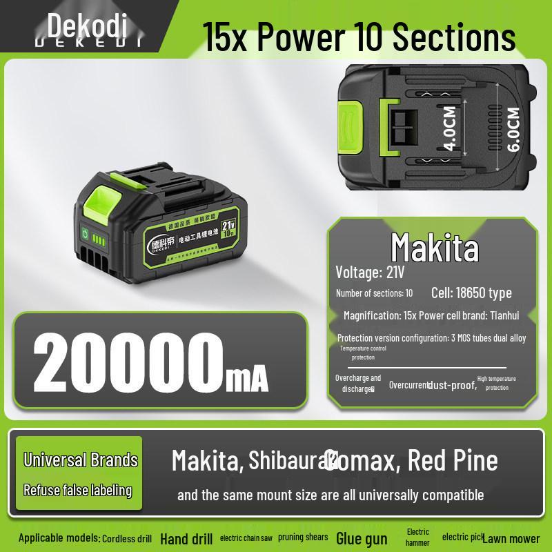 Universal Lithium-Powered Electric Tool Set: Angle Grinder, Impact Drill, Chainsaw, Cutting Machine, Wrench, Air Gun, Hammer.