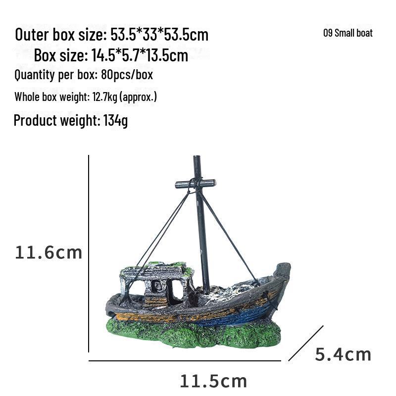 

Популярное украшение для аквариума в виде затонувшего корабля: Убежище для затонувшей парусной лодки для аквариумов