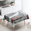 Forest Scenery Tablecloth Home Decor Stain Resistant Waterproof Table Decoration Rectangular Kitchen Fireplace Countertop