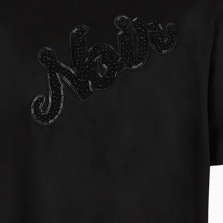 Emporio Armani Ss24 Letter Pattern Embroidered Crew Neck Short Sleeve T-Shirt Men Tops Black 3D1T6Q1-J6CZ1-0011