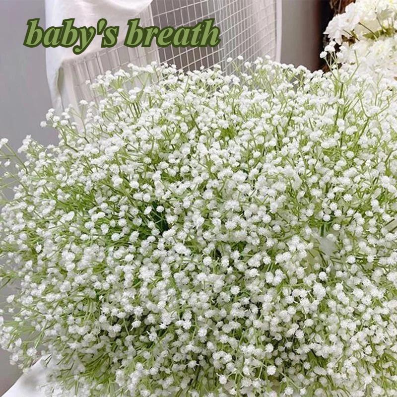 5/10Pcs Artificial Flowers Bouquet Plastic Gypsophila Fake Flower for Wedding Centerpieces Babys Breath Party Home Room Decor