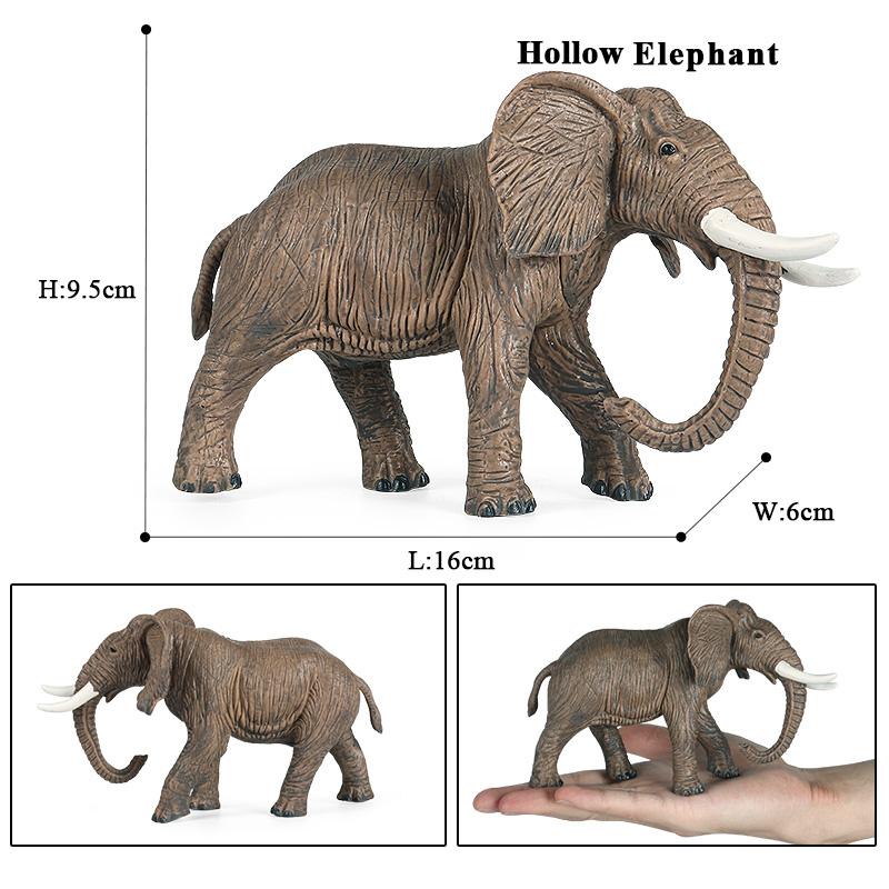 Oenux African Wild Animals Elephant Model Simulation Big Mammoth Action Figures Figurine PVC Educational Toy For Kids Gift