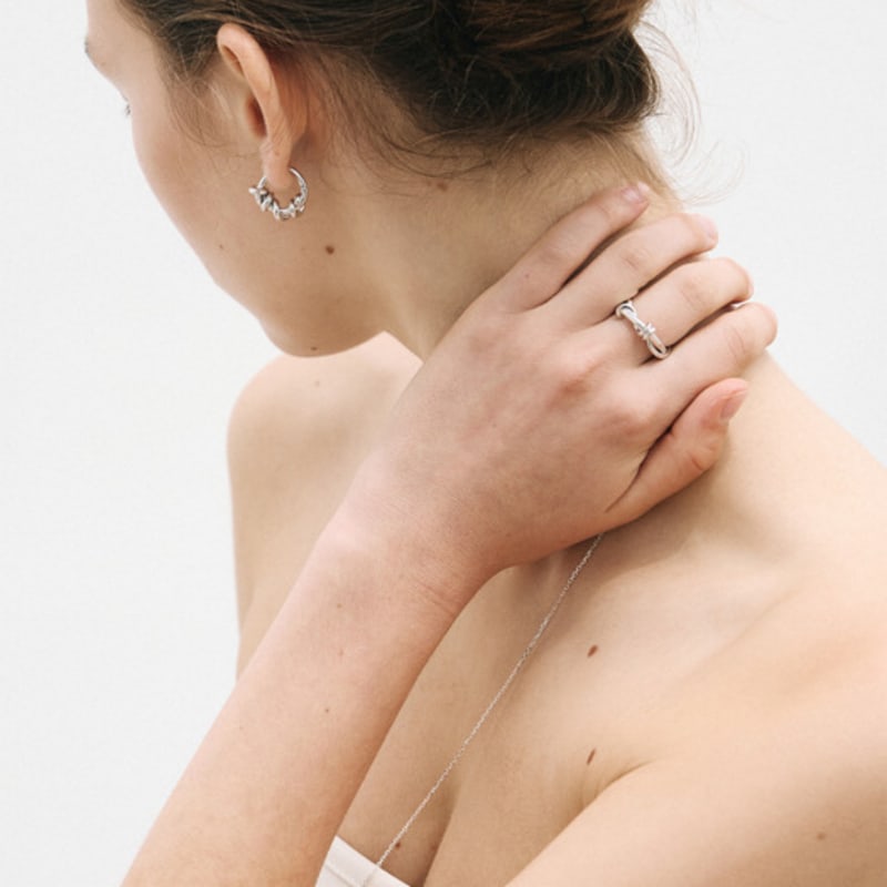 poery Twist Knot Ring_Silver