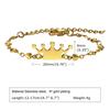 Custom Personalized Name ID Bracelet Gilrs Boy Gifts, Stainless Steel Curb Chain Link Crown Bracelet Not Allergic