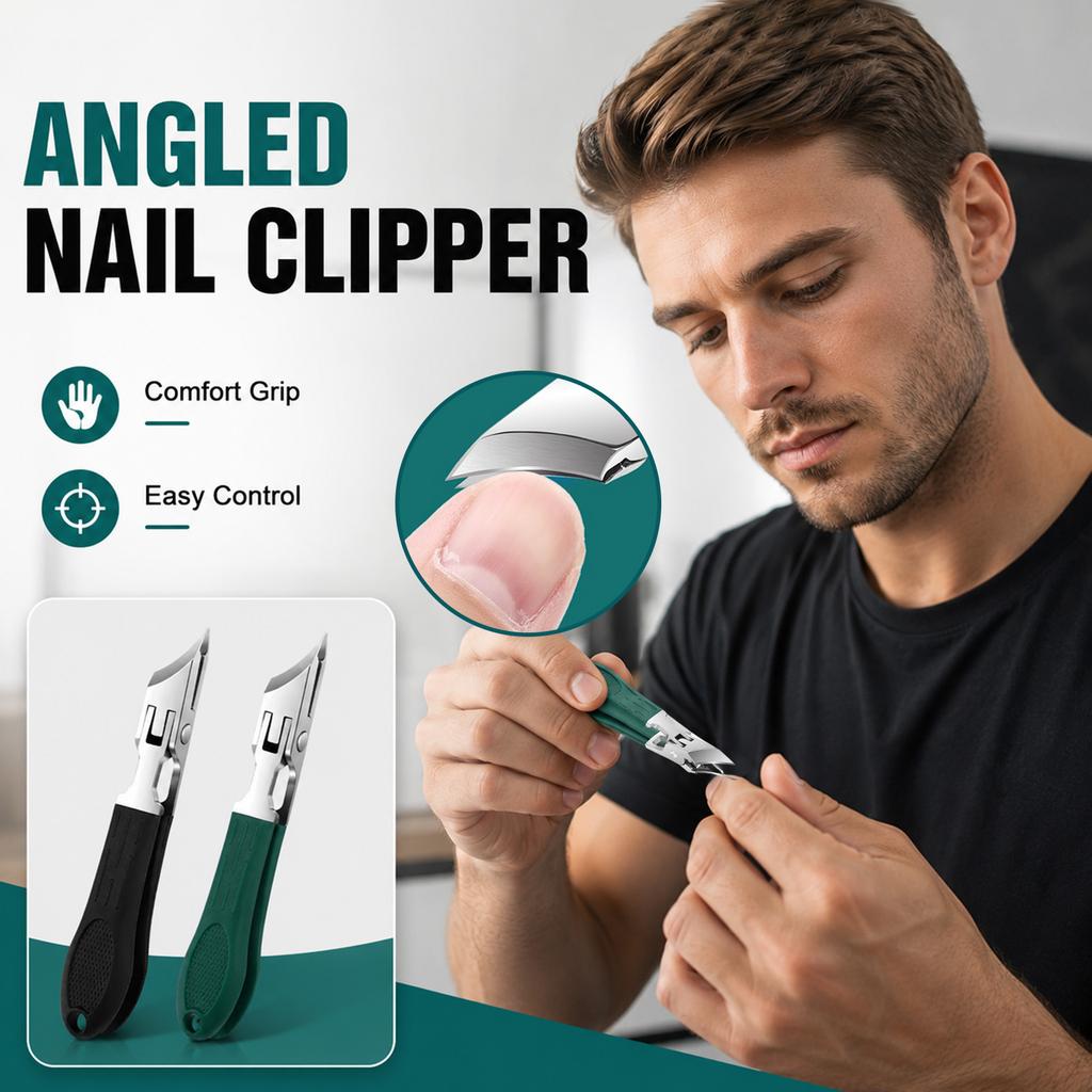 Slant Tip Nail Clipper, Stainless Cuticle Nipper for Manicure and Pedicure