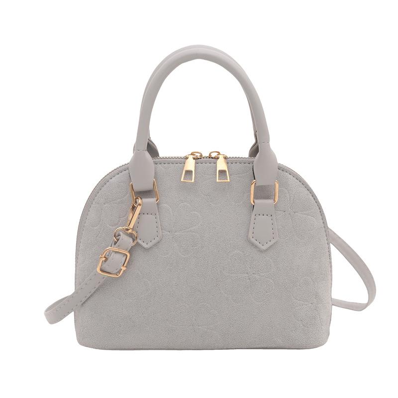 

Trendy niche fashion handbag women s new texture versatile shell bag foreign style commuter crossbody bag trend сірий колір