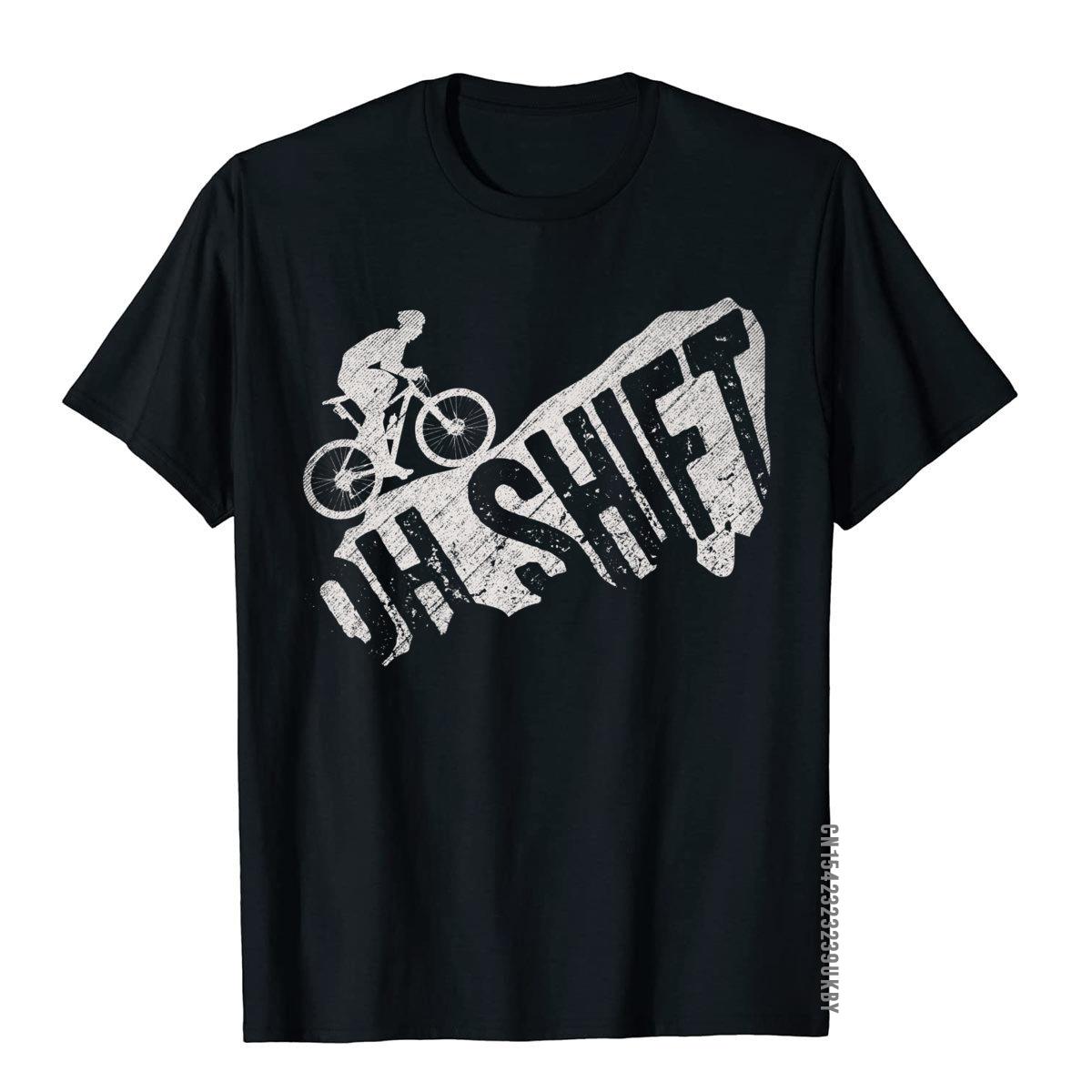 Oh Shift Mountain Biking Bicycle Bike Rider Cyclist Funny T-Shirt Tops T Shirt Hip Hop Birthday Cotton Men s Top T-Shirts - M... S разноцветный