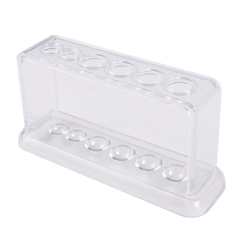 Experiment Lab Equipment Plastic 16.7*8*3cm Transparent Clear Test Tube Holder Test Tube Stand Test Tube Rack Burette Shelf