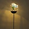Premium Metal Material Outdoor Solar Bird Feeder Solid Construction Weather Resistance Metal Ground Stake Feeder