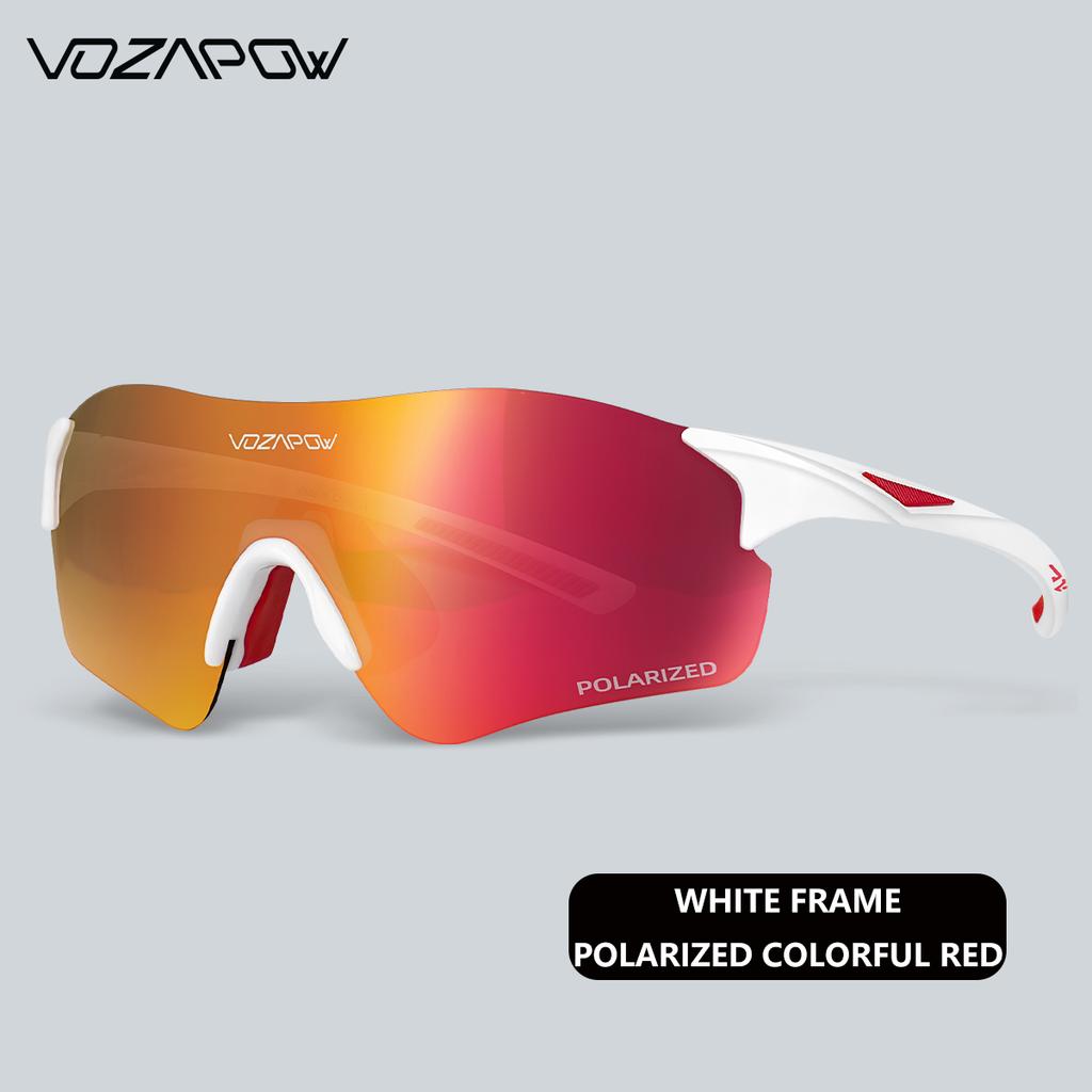 Vozapow Polariserade Cykelglasögon MTB Landsvägscykel Solglasögon HD-lins UV400 Solskydd För Körning Vandring Sportglasögon
