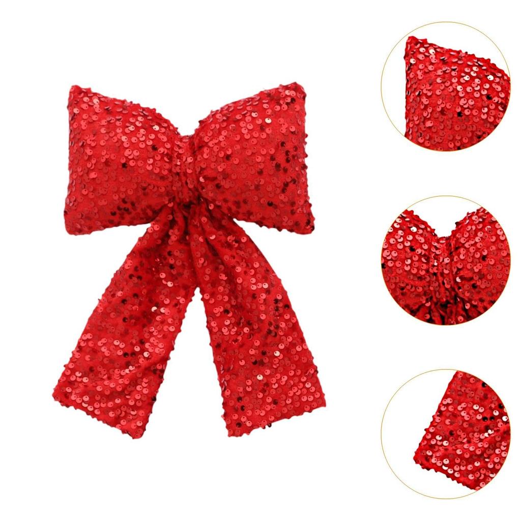 Bow Christmas Tree Decoration Wreath Bow Xmas Decor Craft Supplies For Front Door