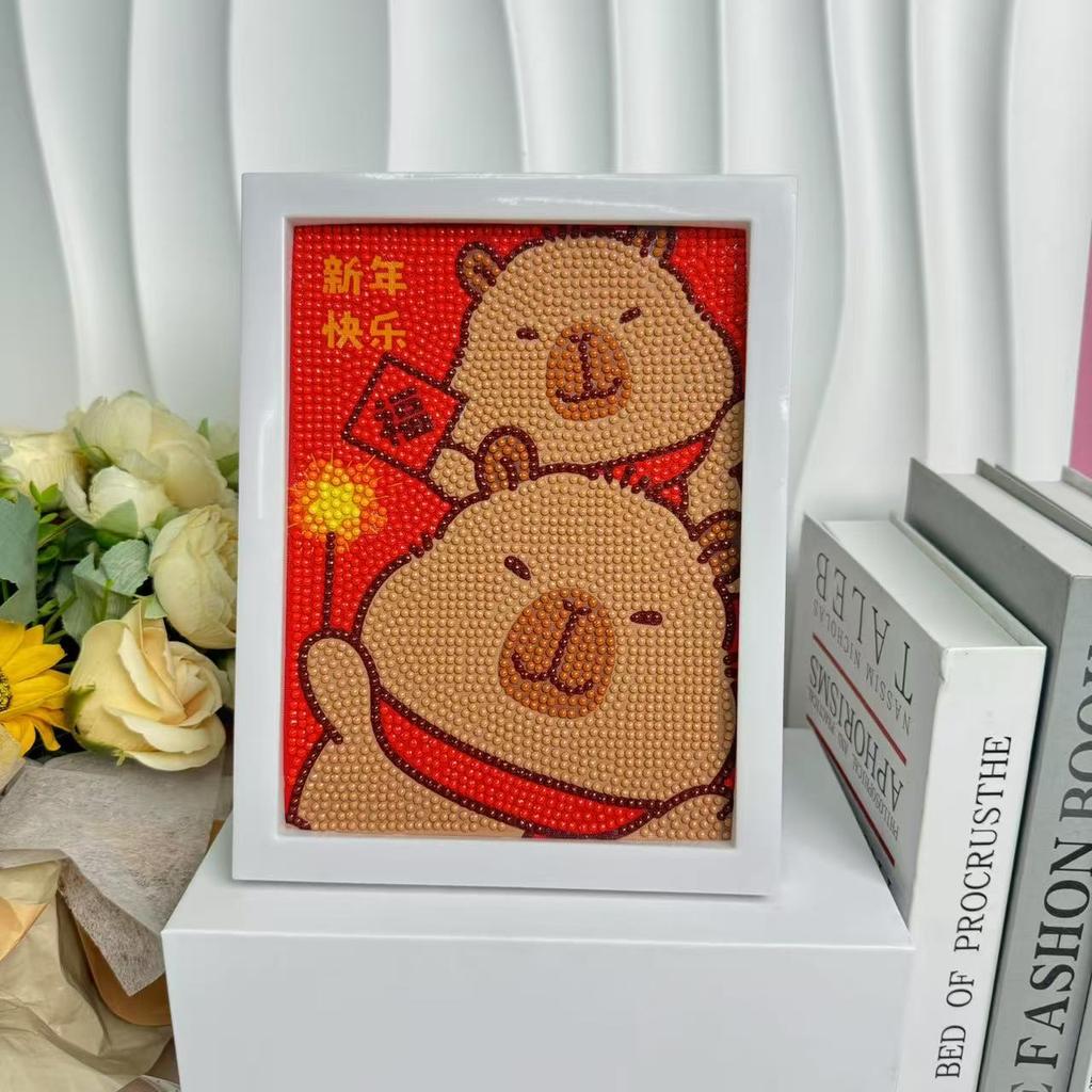 Children'S Diamond Painting Framed Handmade Diy Material Bag Sanrio Diamond Paste Painting Concentration Toy