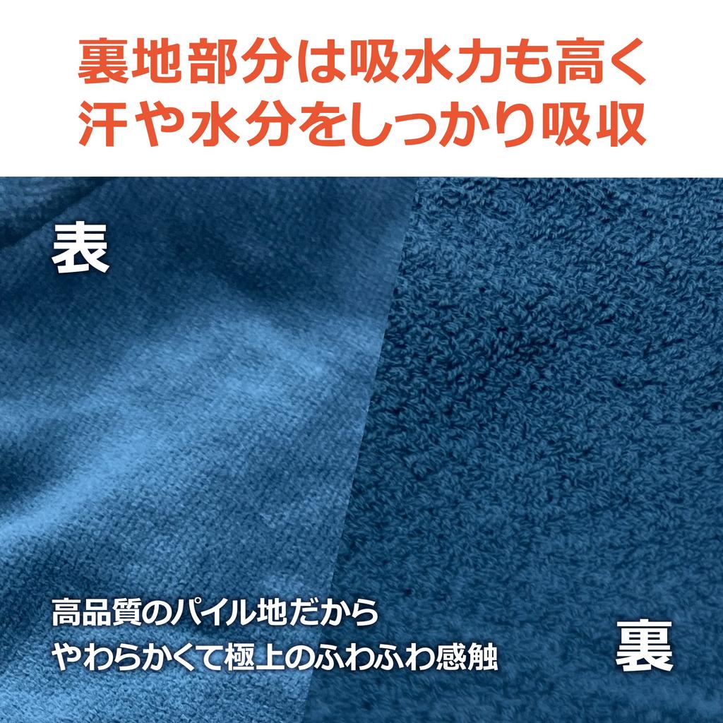 [LamPlanning] Premium Sauna Hat, Made in Japan, Comfortable, Antibacterial, Odor-Resistant, Washable (Men's Size/Navy/1 Count)