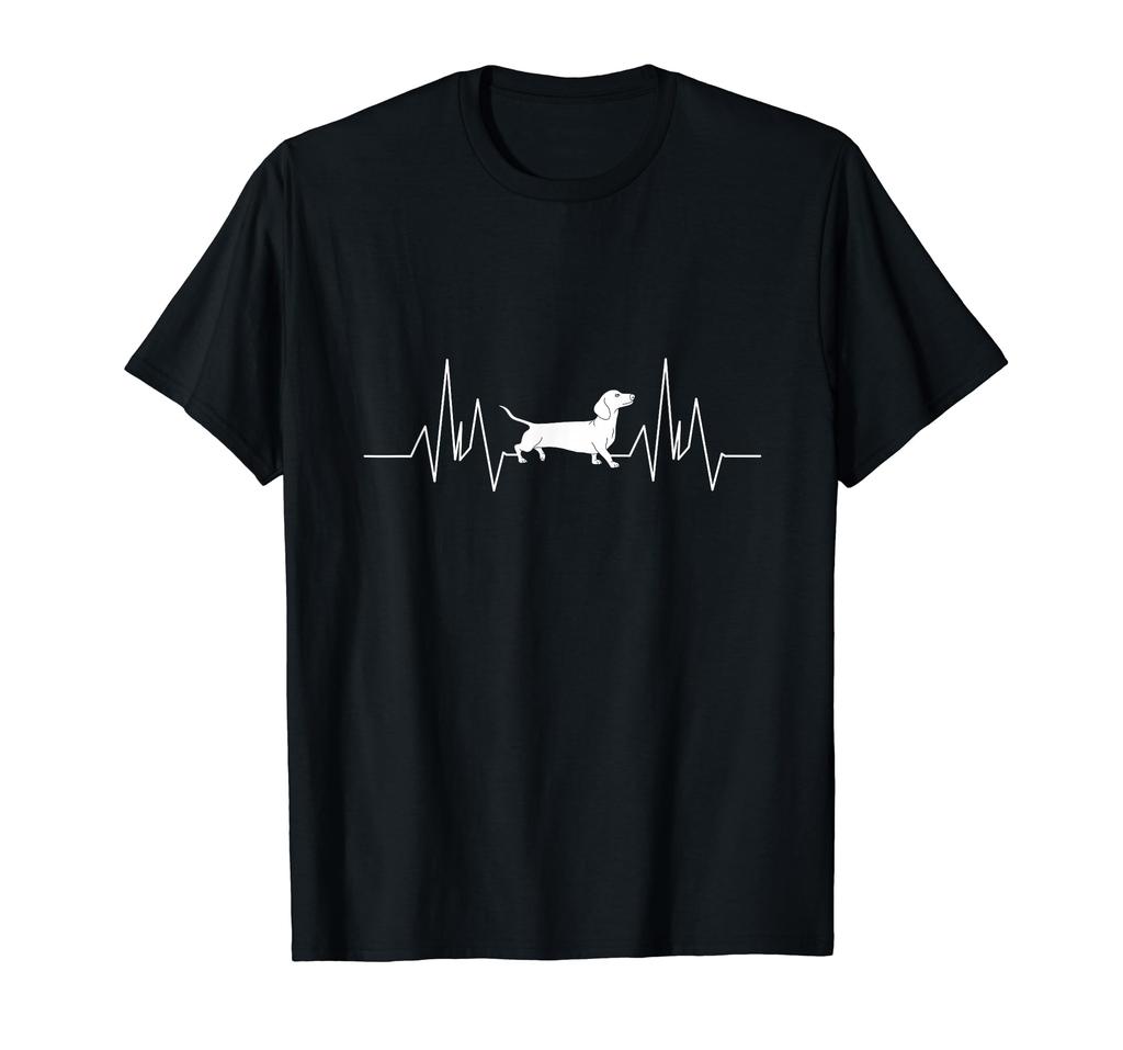 Heartbeat Dachshund Dog Heartbeat Pulse Ekg T-Shirt