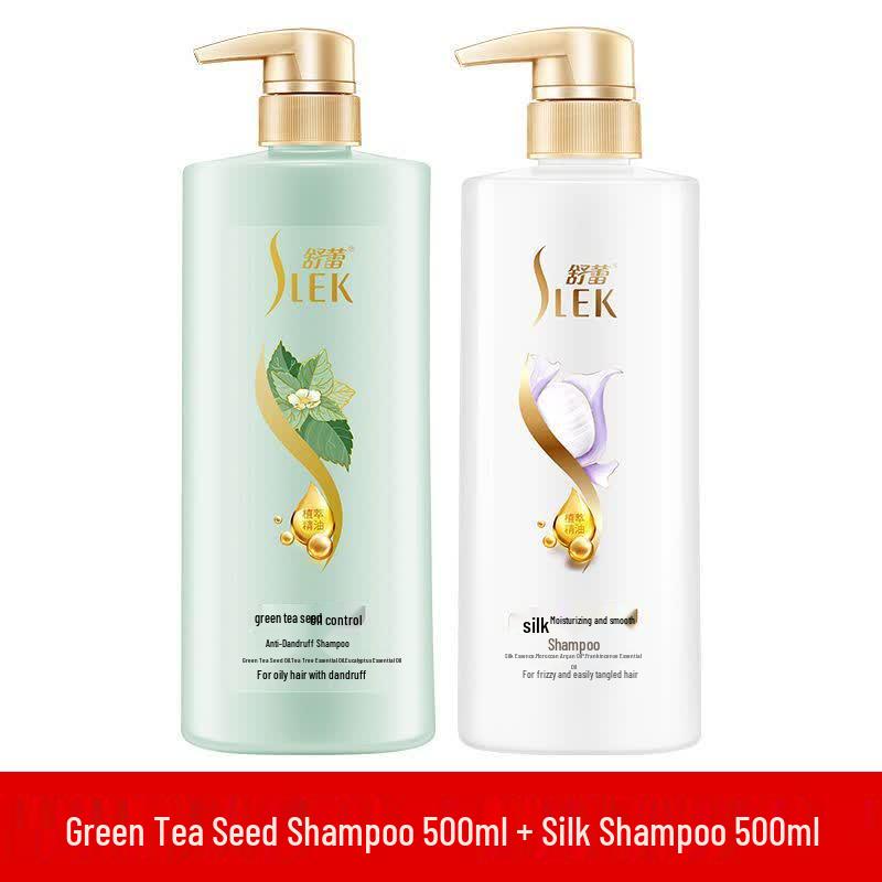 Slek Green Tea & Silk Anti-Dandruff Shampoo Duo