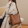 Bucket Bag for Women's New Genuine Leather Women's Bag Autumn and Winter One-shoulder Crossbody Large Capacity Commuting Toy Bag