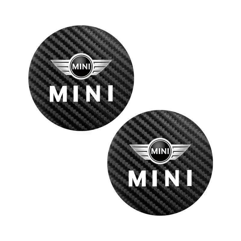 /2Pcs Car Leather Coaster Anti/noise Water Cup Pad Mat For BMW edc3 WORKS One Cooper JCW R60 R59 R58 R57 R56 R55 R53 R52 F55 F56 3edc