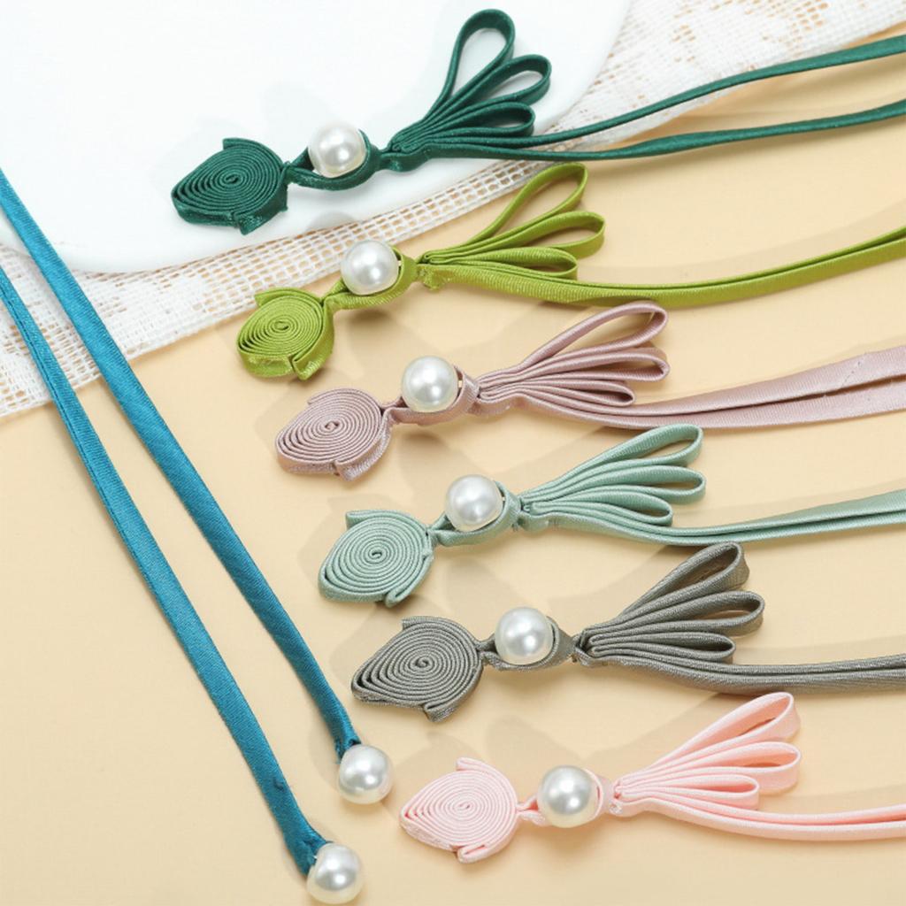 Handgefertigte Cheongsam-Nähverschlüsse Chinesische Knoten Froschknöpfe mit langen Quasten DIY Tang-Anzug Dekorative Knöpfe