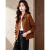 D.F.DEAR Women's Textured Loose Fit Lapel Jacket