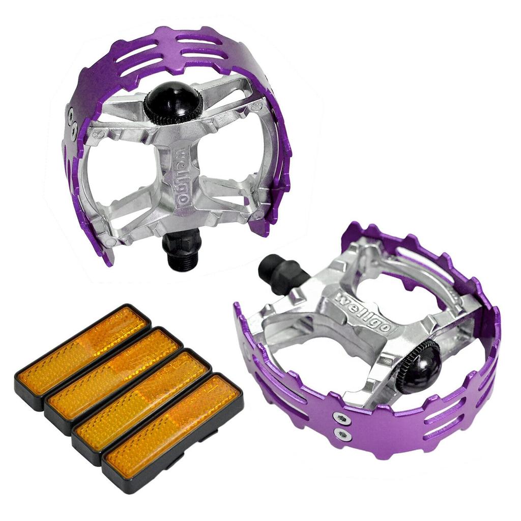Wellgo Old school BMX MTB Bear Trap Bicycle WE2967 XC-II 9/16" Pedals, Purple,