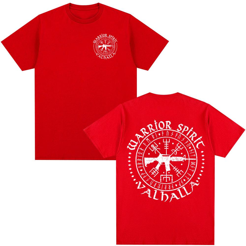 Til Valhalla Warrior Spirit Military Grunt Tactics T-Shirts Unisex s Clothing Cotton O-Neck Short Sleeve Casual T shirts Streetwear S