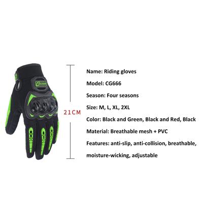 Motorradhandschuhe für Herren und Damen, rutschfest, atmungsaktiv, Touchscreen-Handschuhe mit Knöchel