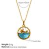 Fashion Trend Dolphin Sunflower Clavicle Chain Simple Niche Stainless Steel Retro Necklace