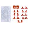 Halloween Geometric Witch Hat Earring Epoxy Resin Silicone Mold Luggage Bag Tags Casting Molds with Hole for DIY Crafts