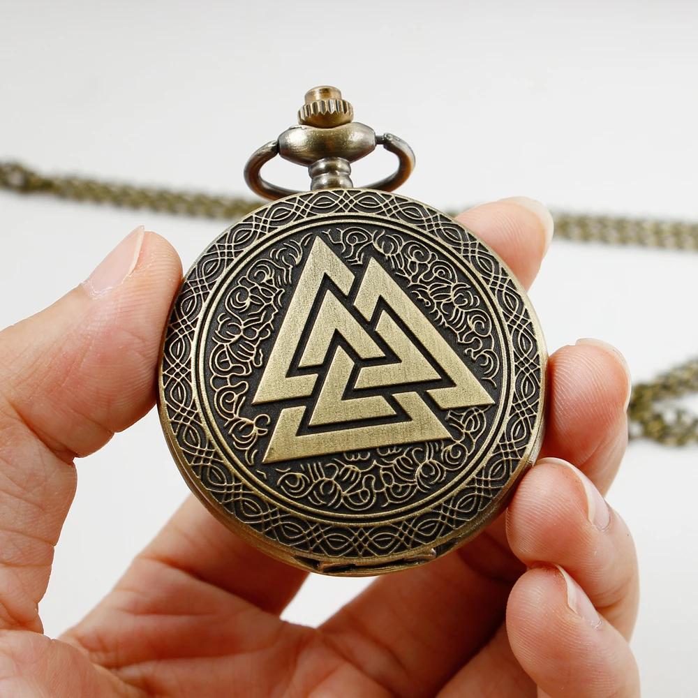 Classic Triangular Quartz Pocket Watch Pendant Clock Chain Exquisite Charm Gifts Ideal for Men Women Collectors Relógio De Bolso