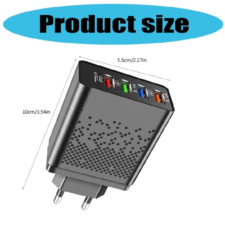 5 Port Charging Station with PD48W Fast Charging Technology 4 USB 3.1 Interfaces Travel Friendly Designing
