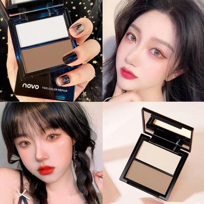 NOVO 3D Sculpting Duo: Dark Contour & Highlight Powder for Face & Nose Sculpting
