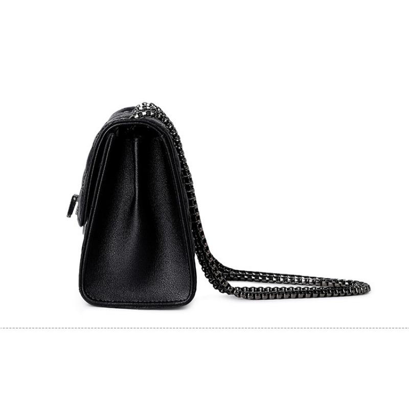 New Style Cowhide Spring and Summer Style Diamond Chain Small Square Bag Crossbody Shoulder Bag for Women