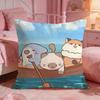 Fat SSharks Cute Cartoon Cushion Cover Premium Comfort Reversible Pillow Cove Two In One Design For Any Room  Car Interior