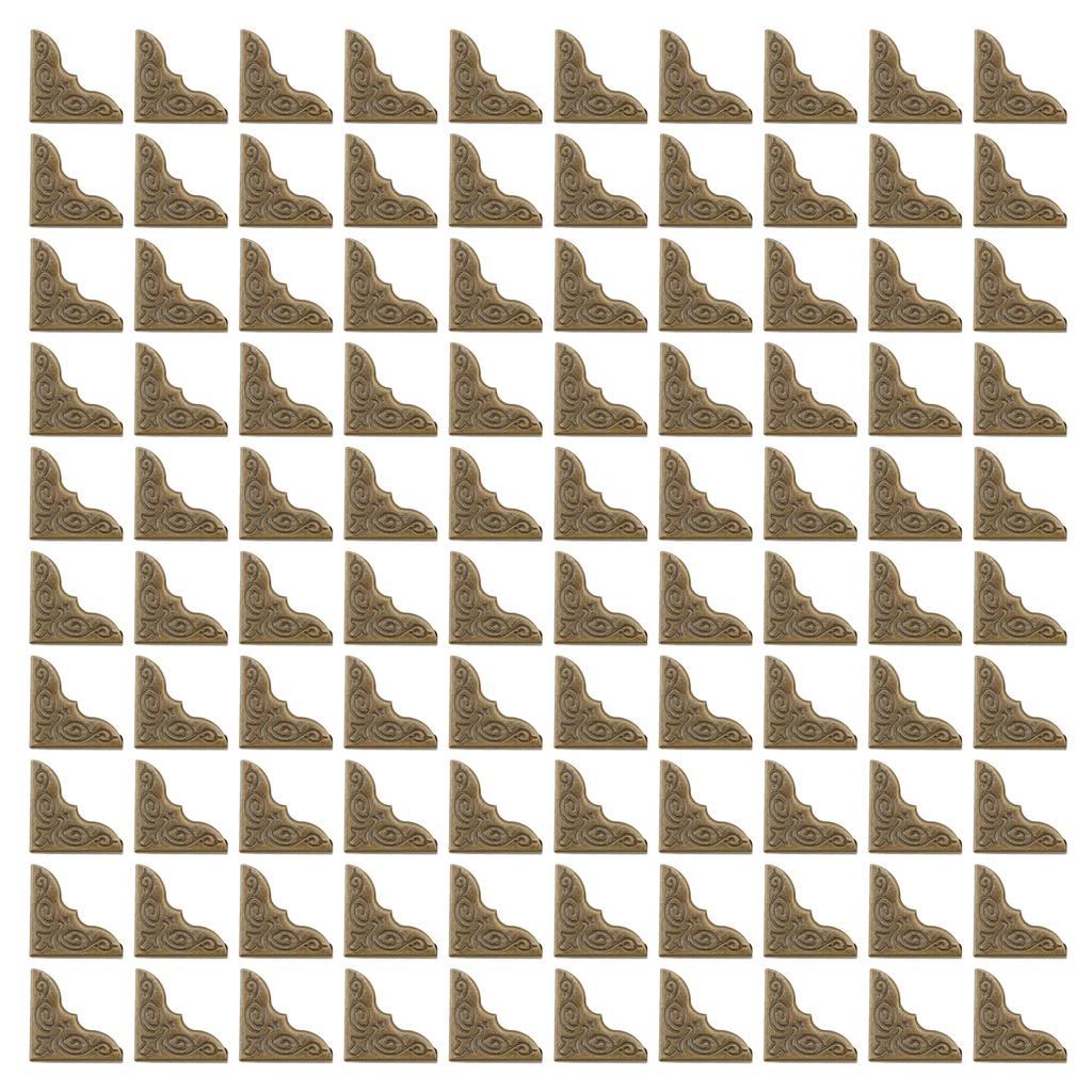 100Pcs Book Corner Protectors Vintage Appearance Premium Metal High Hardness Wide Application Metal