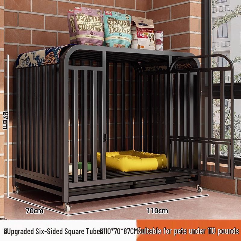 Large Pet Cage: Multi-Sized Dog & Cat Enclosure with Toilet Space