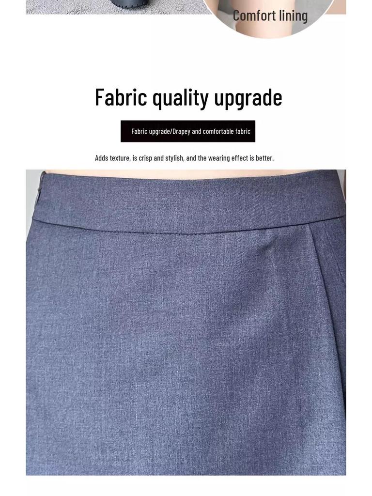 Women's Irregular Pleated High Waist A-Line Midi Skort - Summer 2025 Collection