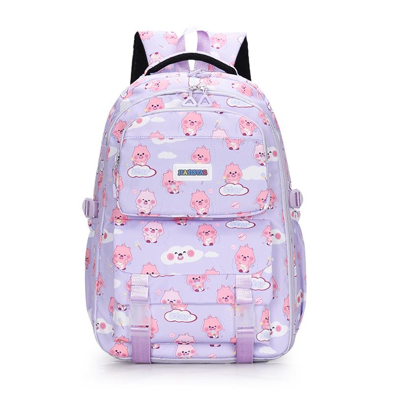 Women's Multi-Function Large Capacity Backpack Cartoon Print Student Schoolbag