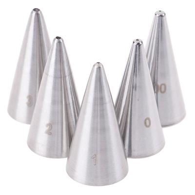 5Pcs Round Fine Hole Icing Piping Nozzles Cream Tips Decorating Pastry Tools