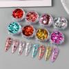 Nail Art Sequins Ins Romantic Valentine's Day 8 Bottles Of Mixed Size Love Laser Nail Sequins