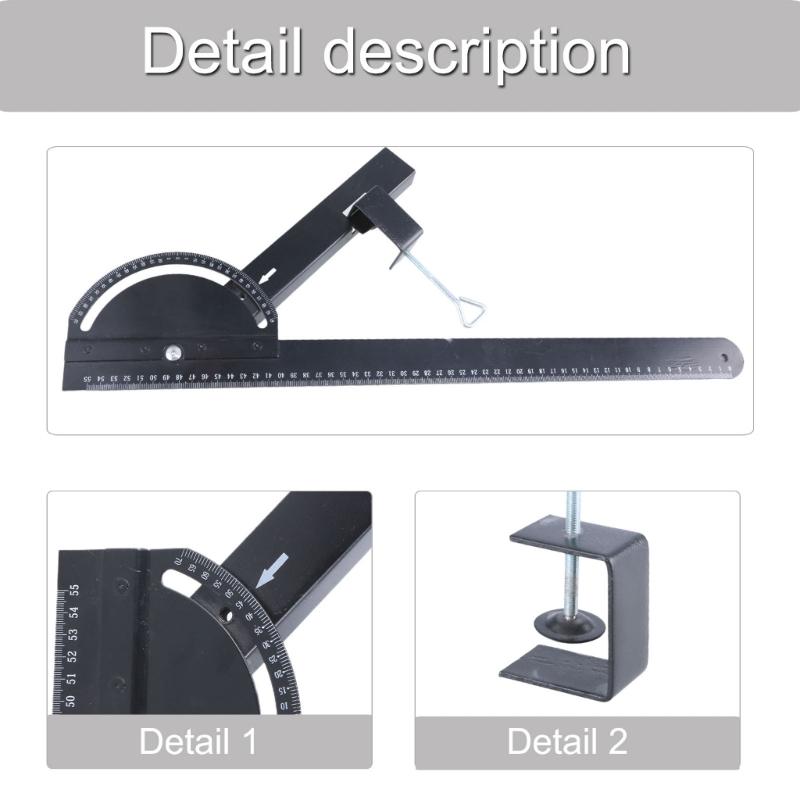 Woodworking Ruler,Precisions Pocket Ruler Metal Slide Rule Woodworking Tool T Square Protractor Angles Finders