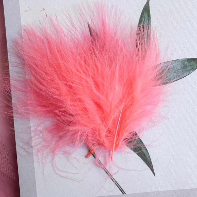 50Pcs Feather Turkey Hair Vascular Fleece, Dream Catcher Diy Corsage Earrings Headgear Hair Accessories Color Pendant Decorative Materials
