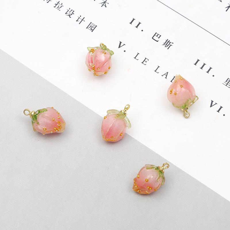 3D Strawberry Goldfish Resin Jewelry: Earrings, Pendants, Hairpins, Hair Clips, DIY Necklace & Bracelet Materials