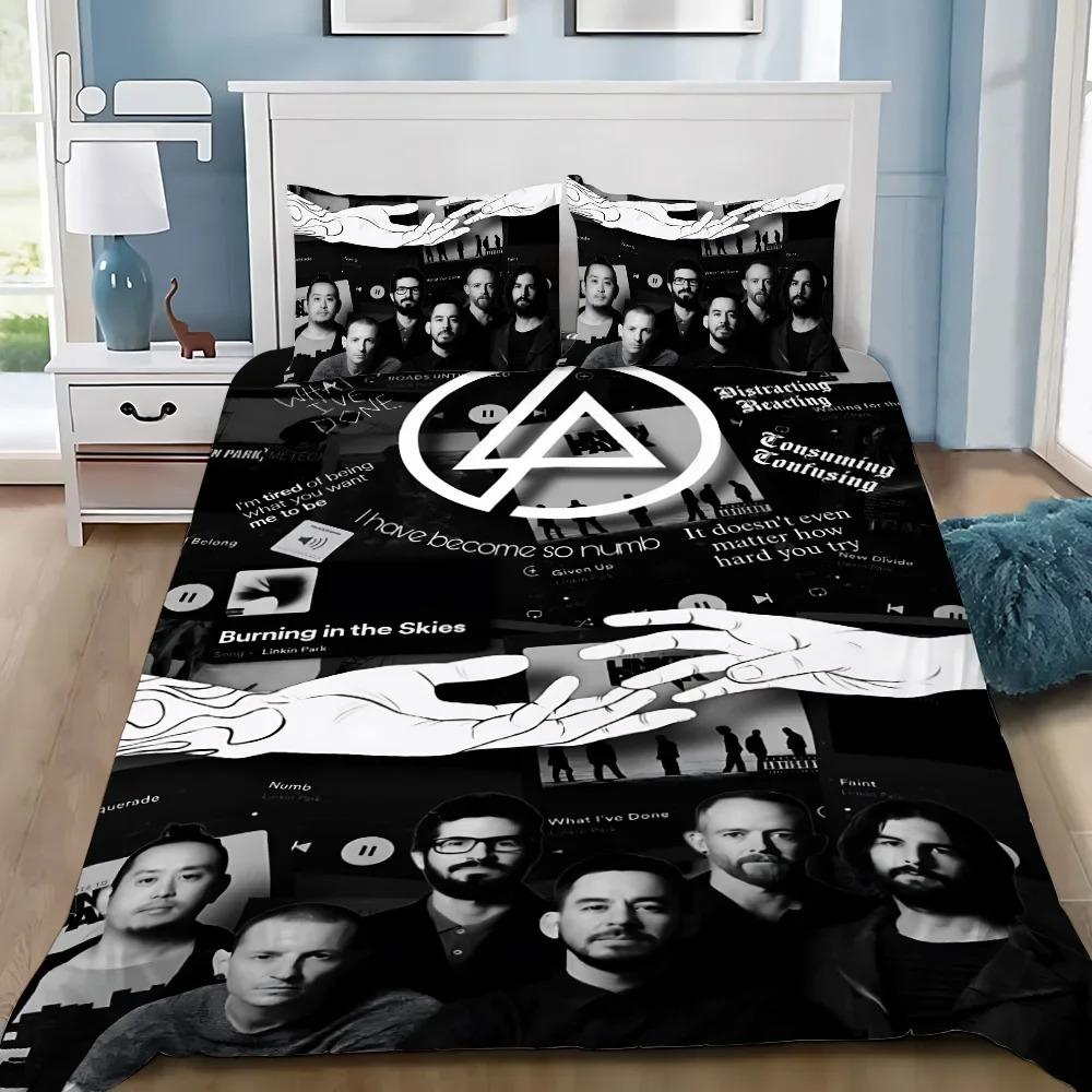 3D Printed Rock Band Linkin P-Park Bedding Set Linkin P-Park Duvet Cover Double Twin Full Queen King Adult Kids Bedclothes