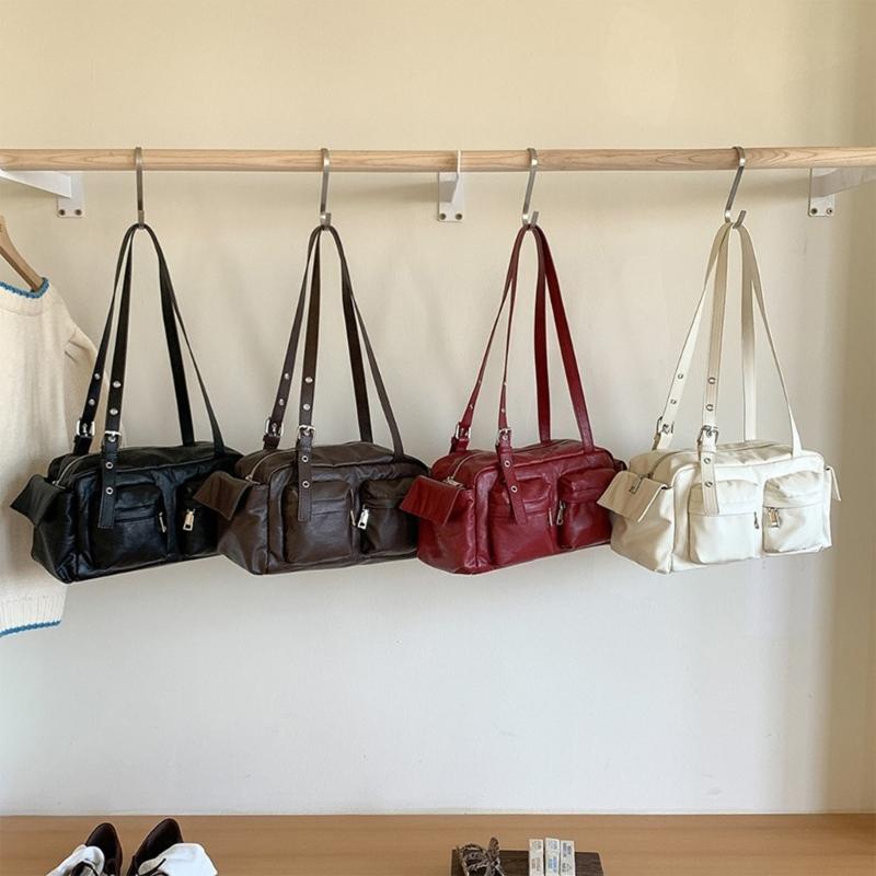 Shoulder Bag for Women Pu Leather Slings Purse Handbag Retro Clutch Purse with Zipper Closure for Evening Party Daily