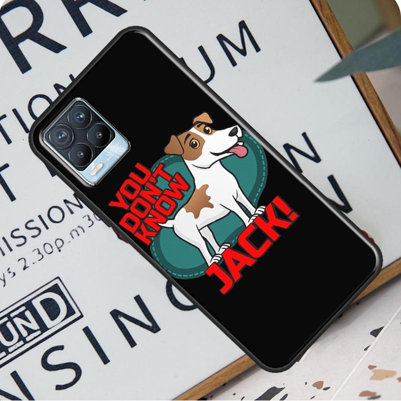 Etui z tyłu Jack Russell Terrier Dog do Realme 8i 8 Pro GT Neo 2 Master C15 C21 Coque do OnePlus 8T 9R Nord2 9 Pro