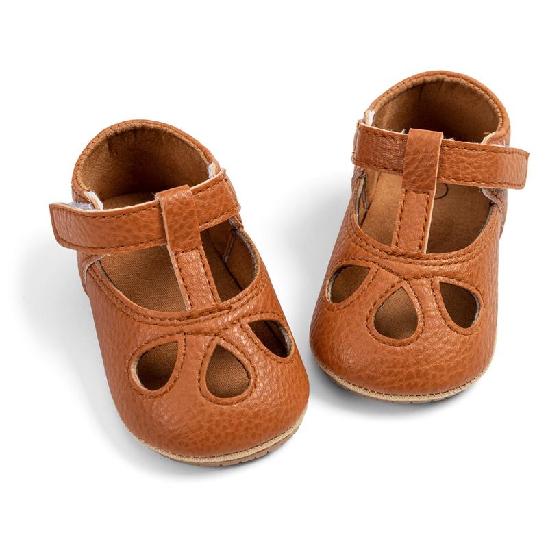 0-2 roky novorozenecké boty pro novorozence duté PU kůže dívčí boty batole gumová podrážka protiskluzová první chodítka Kojenecká obuv sandál