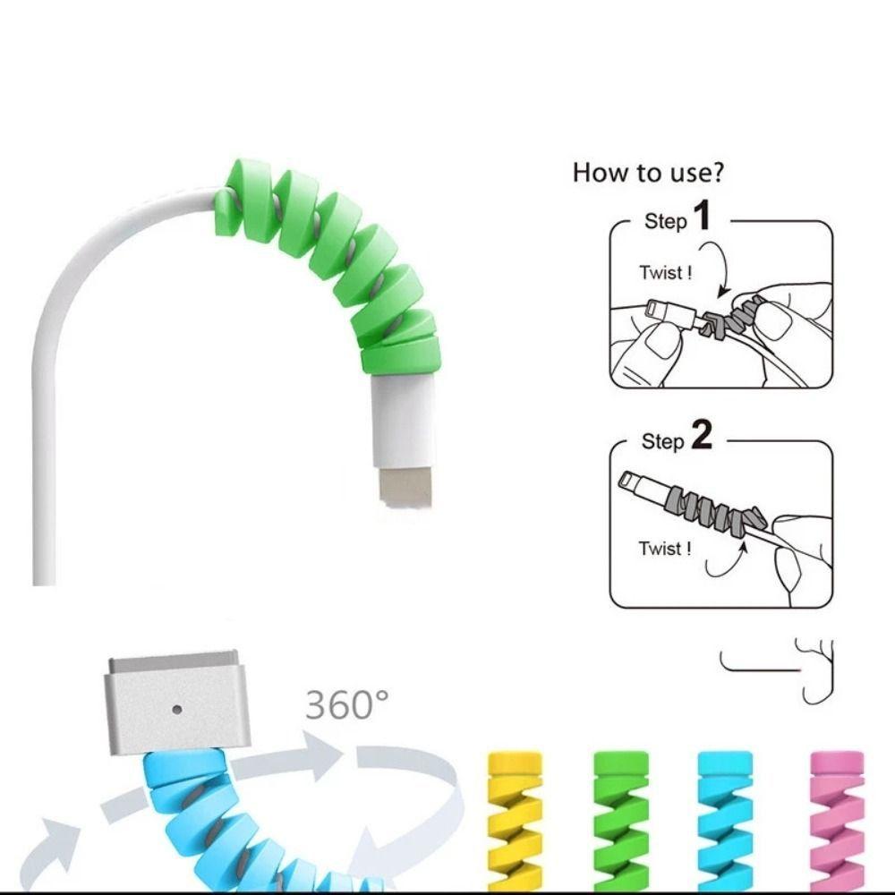 Charger Cord Spiral Cable Protector Charging Cable Protector Cable Organizer Wire Protective Sleeve