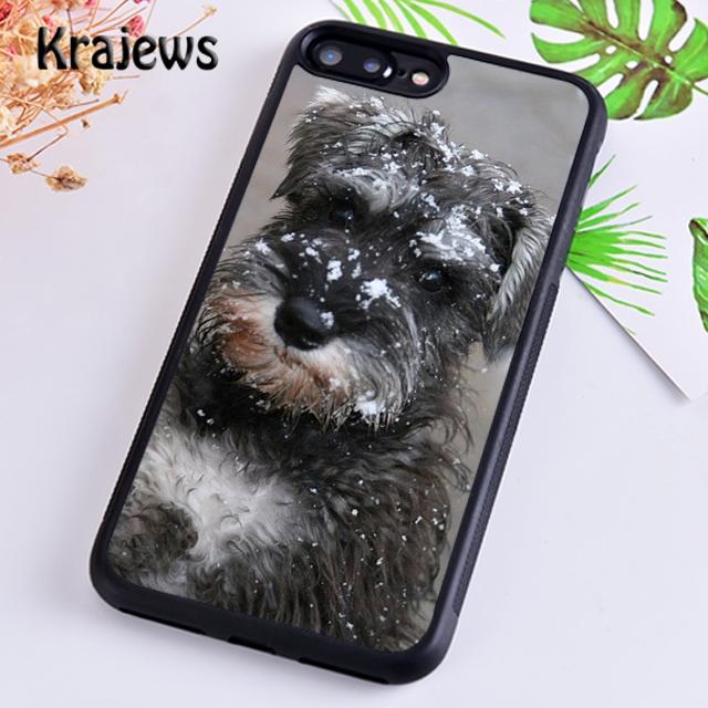 Krajews Miniature schnauzer puppy dog Phone Case Cover For iPhone 17 Air 16 15 14 plus 12 pro max coque Fundas