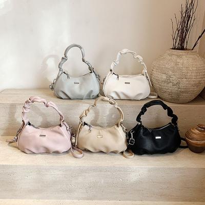 Folded Crossbody Dumpling Bag Women's Summer New Fashion Simple Shoulder Bag Texture Trendy Portable Women's Bag