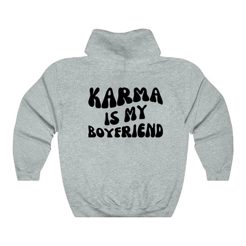 Mikina s kapucí Karma je můj přítel Midnights mikina s kapucí Meet Me At Midnight Lyric Hodoies Kawaii Harajuku Tops